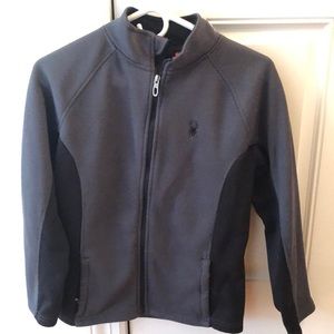 Spyder zip up black and grey sweatshirt 14/16